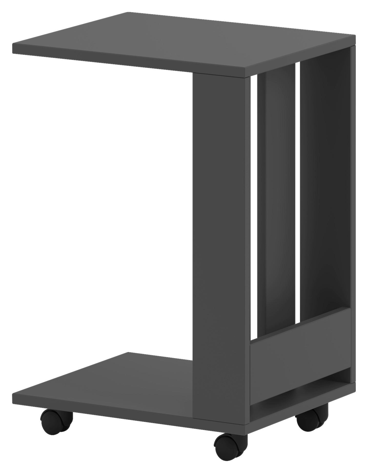 Beistelltisch Edi Beistelltisch - Anthrazit, Design, Holzwerkstoff/Kunststoff (37/45/60cm) - Livetastic