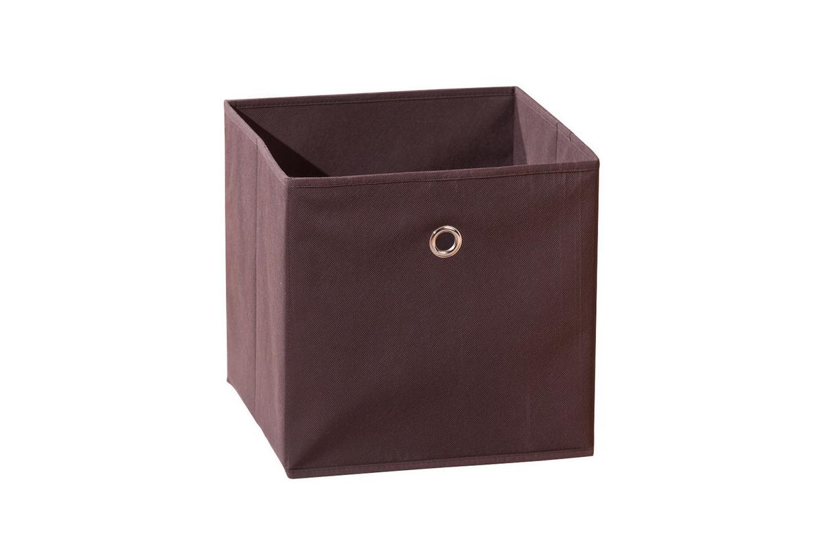 Faltbox Winny Kunststoff/ Metall Braun 31,5x31x31,5 cm - Braun, Basics, Kunststoff/Metall (31,5/31/31,5cm) - MID.YOU