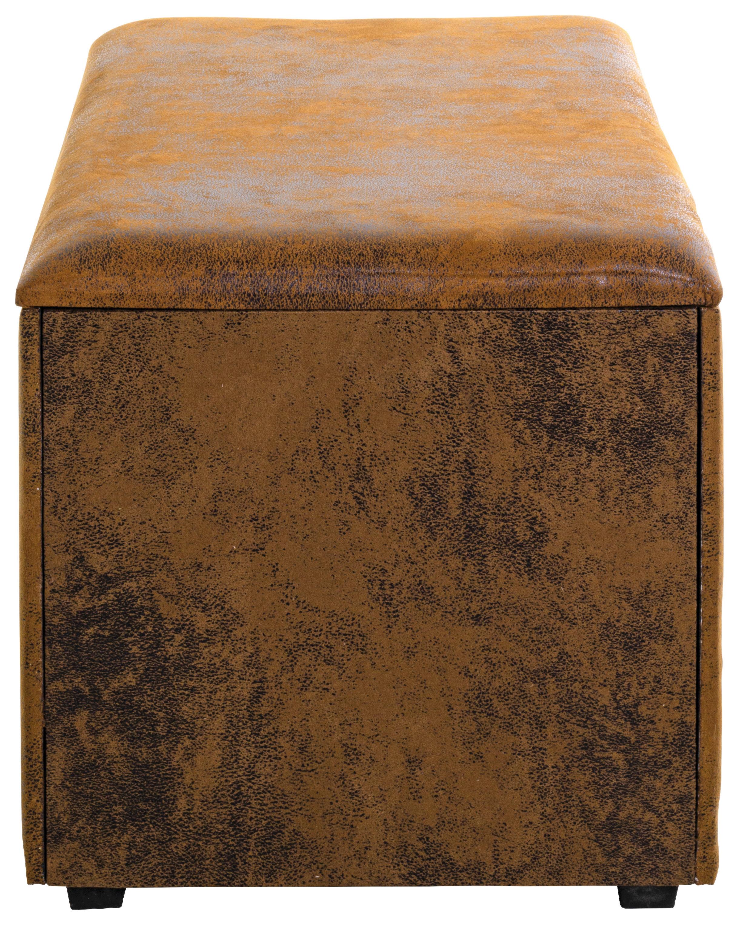 Truhenbank Miguel 25873 - Braun, MODERN, Holzwerkstoff/Textil (65/42/40cm)