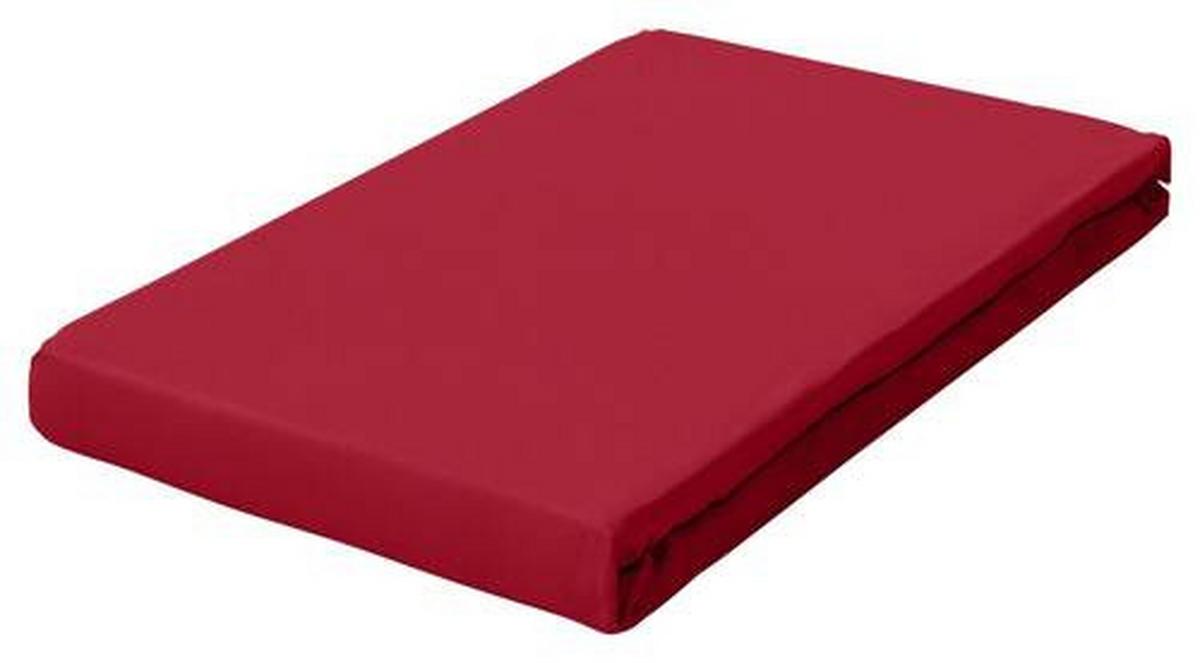 Boxspring-spannleintuch Pure Boxspring - Dunkelrot, Basics, Textil (140-160/200-220cm) - Schlafgut