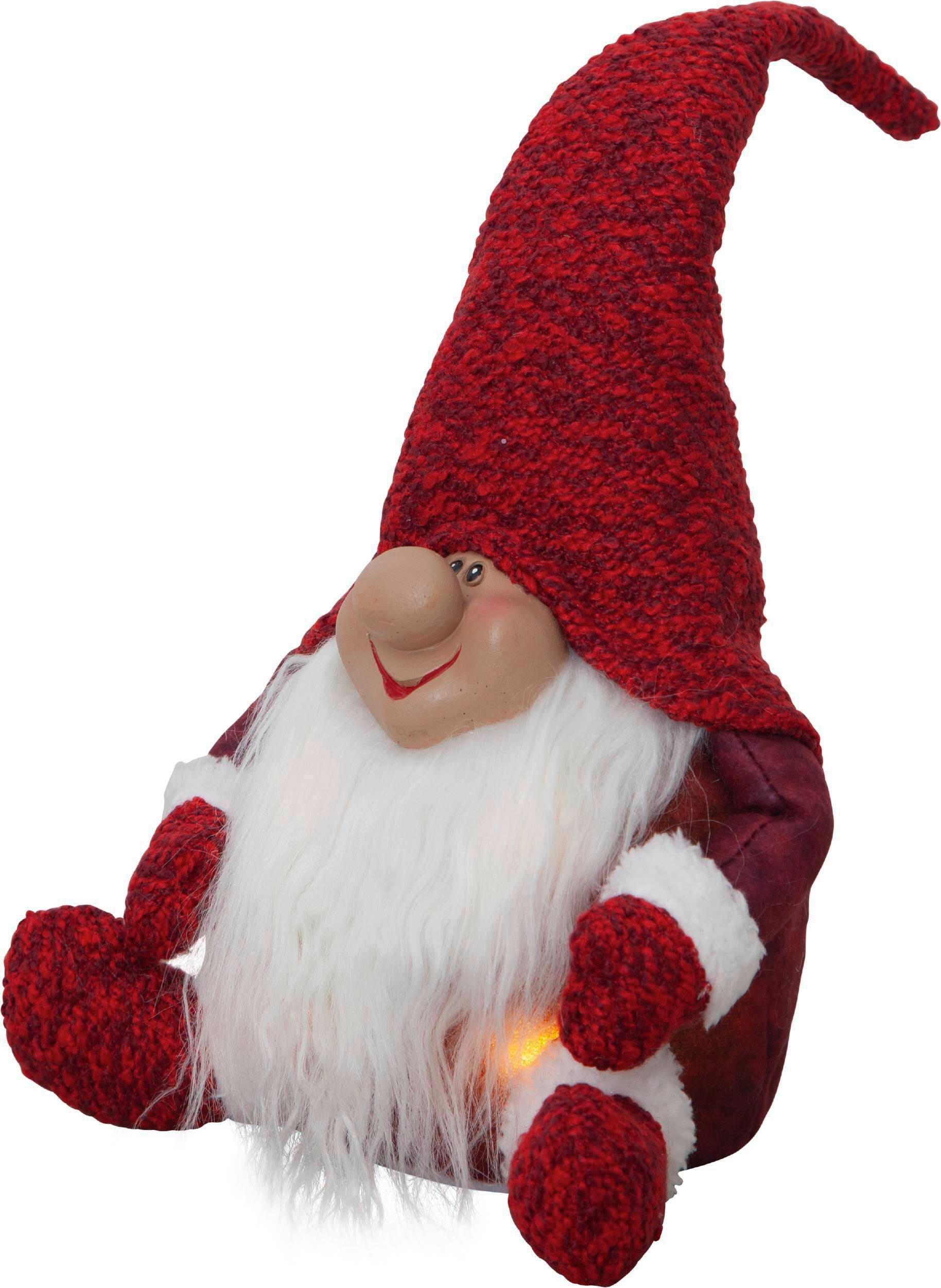 Led-dekoleuchte 411471_joy - Rot/Weiß, Basics, Kunststoff/Textil (20/15/34cm) - Eglo