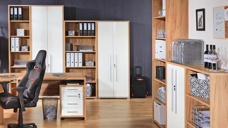 Aktenschrank in Weiß mit zwei Türen