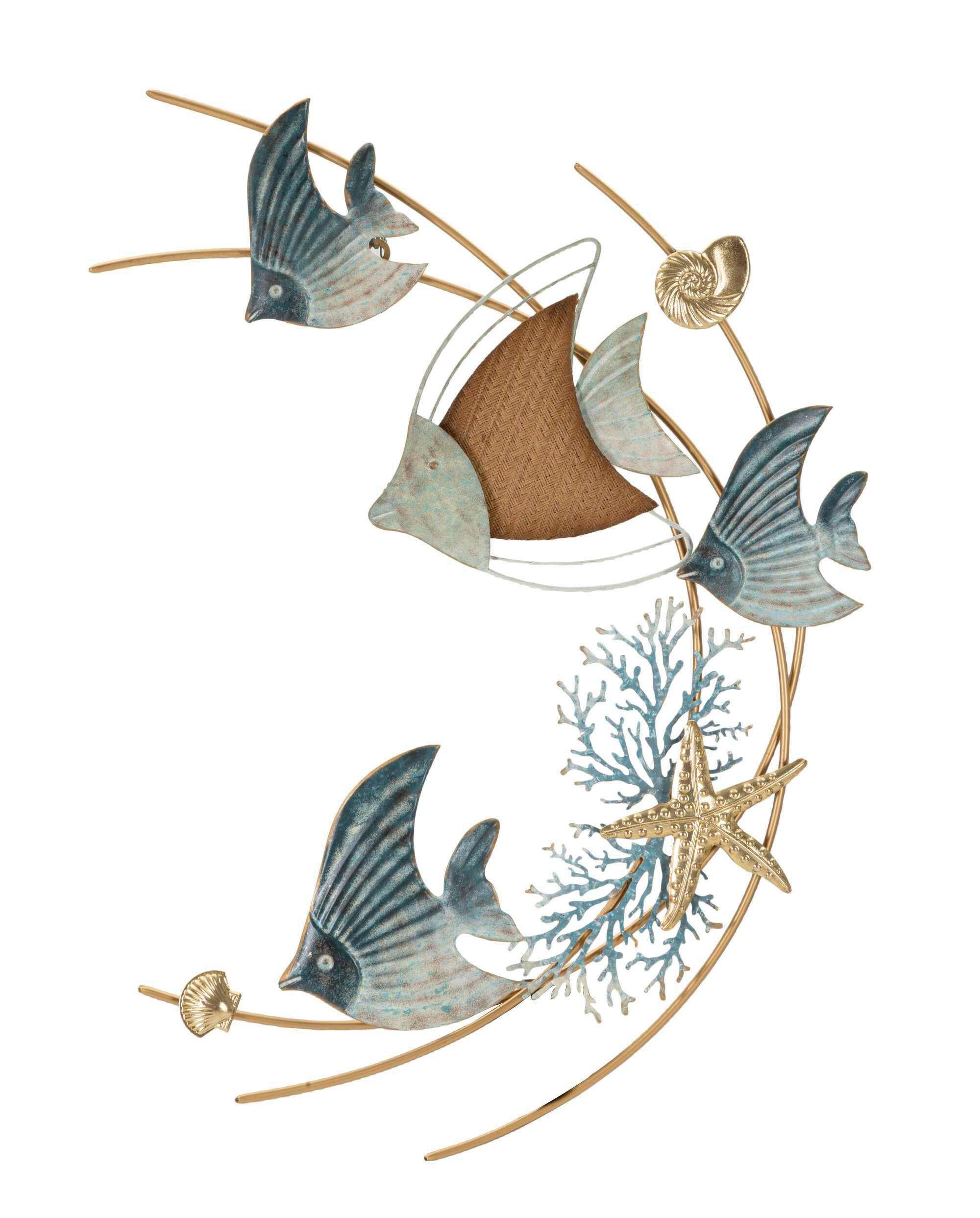 Wanddeko Dory Goldfarben, Grautöne B: 61 Cm - Goldfarben/Grau, Basics, Holzwerkstoff/Metall (61/86/5cm)