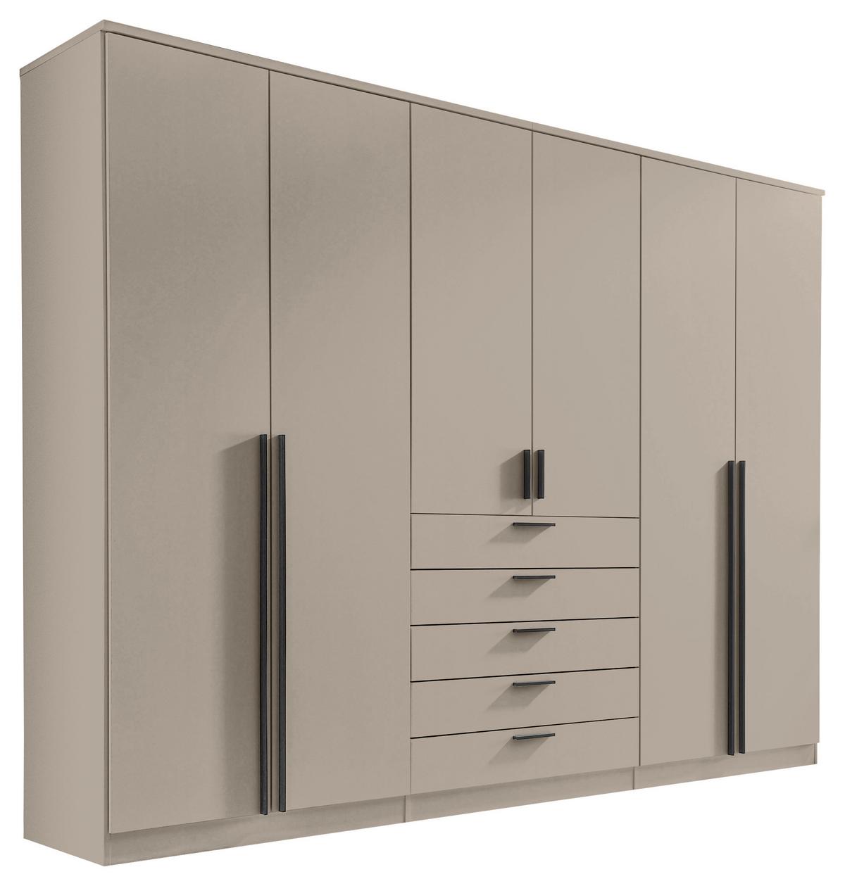 Drehtürenschrank mit Schubladen 270cm Arnis - Kaschmir, KONVENTIONELL, Holzwerkstoff (270/210/52cm) - James Wood