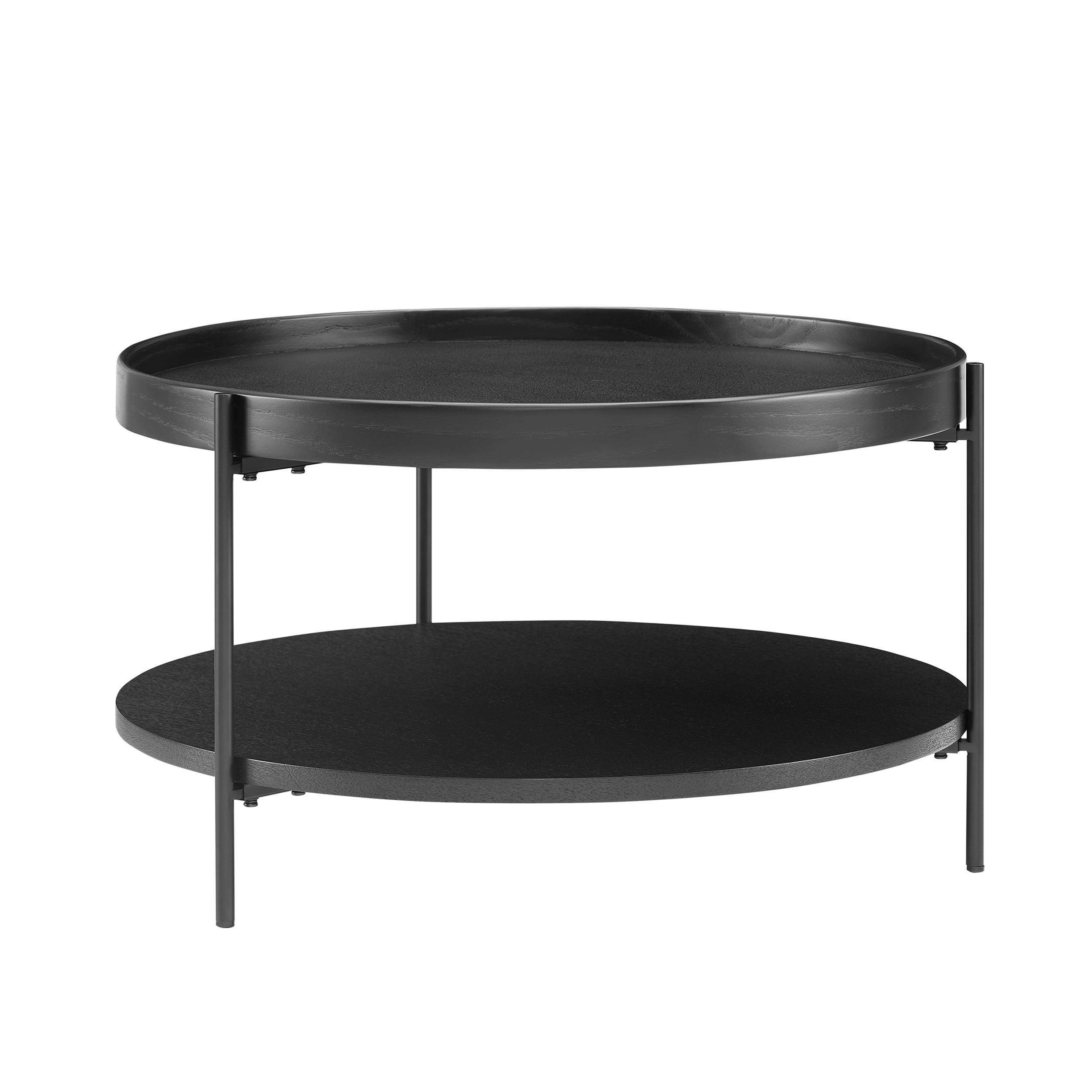 Couchtisch Schwarz B: 69 Cm - Schwarz, Design, Holzwerkstoff/Metall (69/69/39cm) - Livetastic