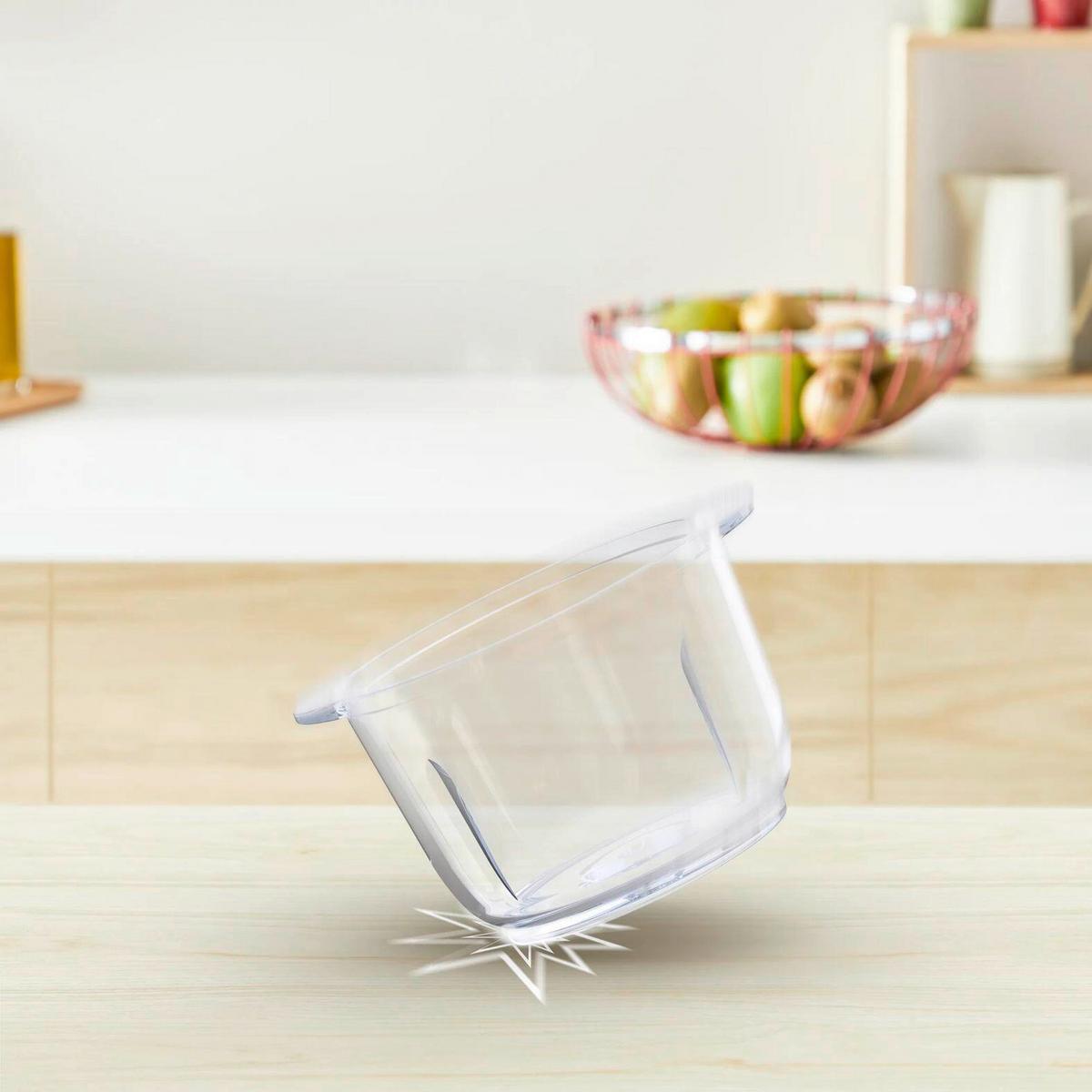 UNIVERSALZERKLEINERER 500W, 1000ml - Grau, Basics, Glas (21,7/18,4/25,4cm) - Tefal