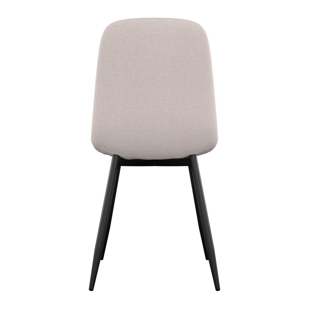 Vierfußstuhl Mona Leinenoptik beige - Eichefarben/Beige, MODERN, Holz/Textil (44/87/56cm)