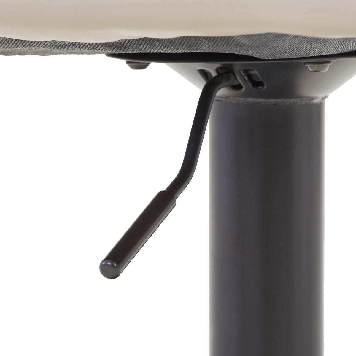 Barhocker Elias Cappuccino höhenverstellbar, B: 42 cm - Schwarz/Cappuccino, MODERN, Textil/Metall (42/109,5/52cm) - Livetastic