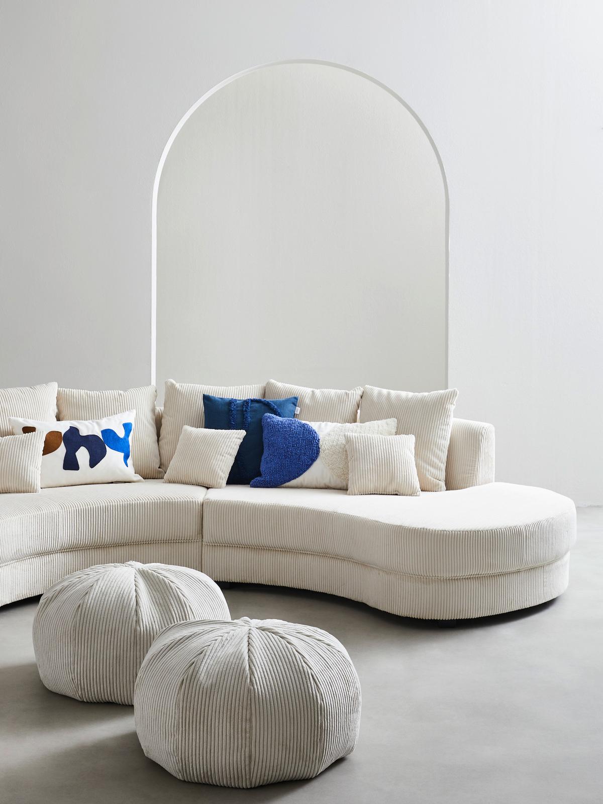 Wohnlandschaft Limoncello Beige S: 300/160 Cm - Beige/Schwarz, Design, Textil (300/160cm) - Livetastic