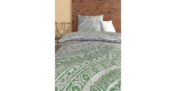 Bettwäsche Java - Grau/Grün, ROMANTIK / LANDHAUS, Textil - James Wood