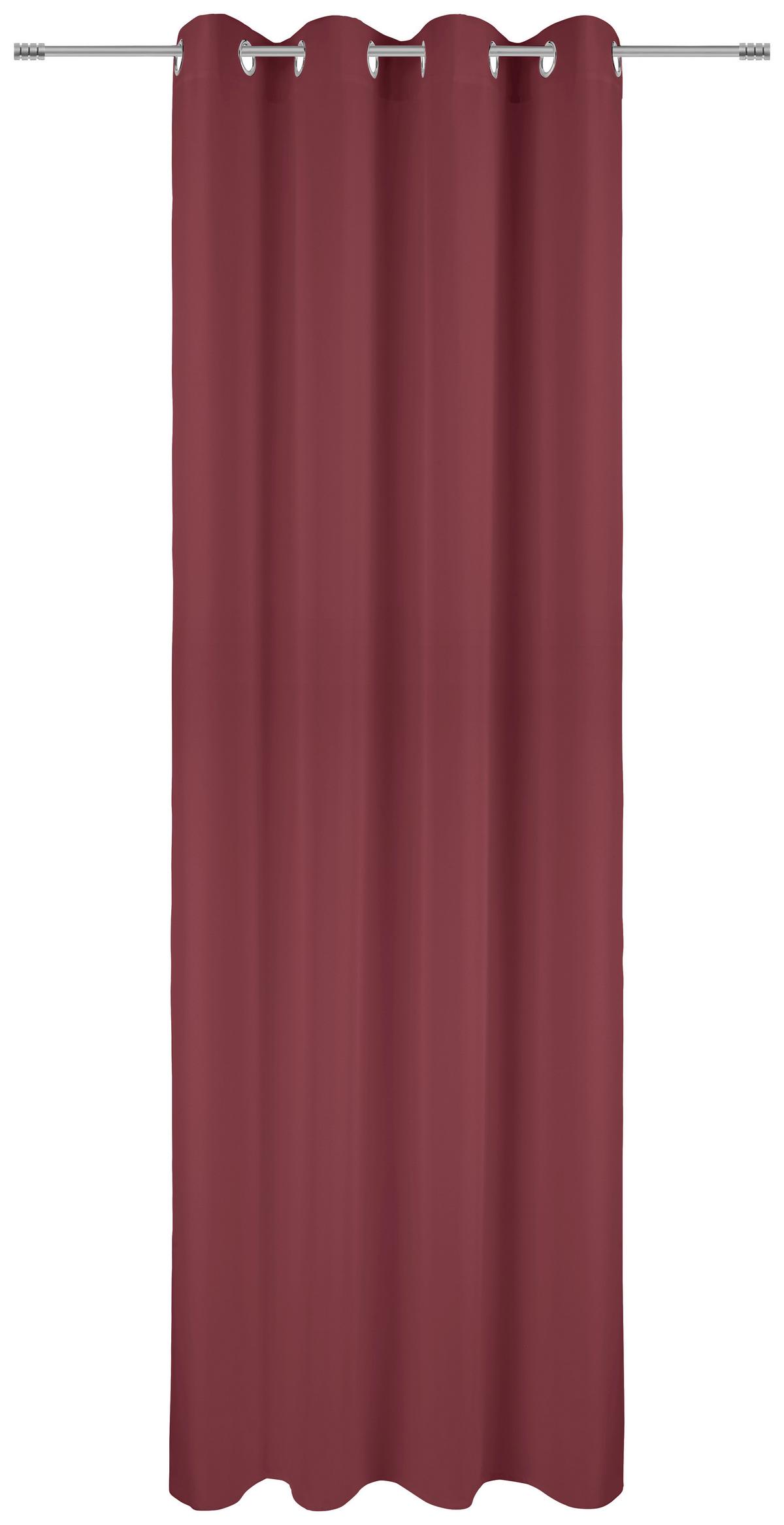 Ringlis Függöny Kb. 140/245cm - piros, Konventionell, textil (140/245cm) - Ondega