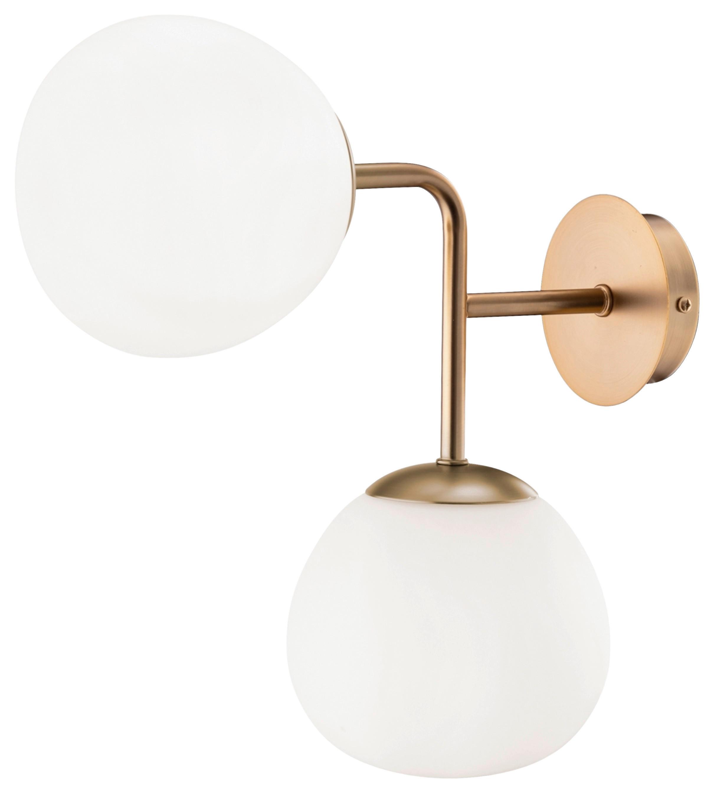 Wandleuchte Erich - Messingfarben, Basics, Glas/Metall - MAYTONI