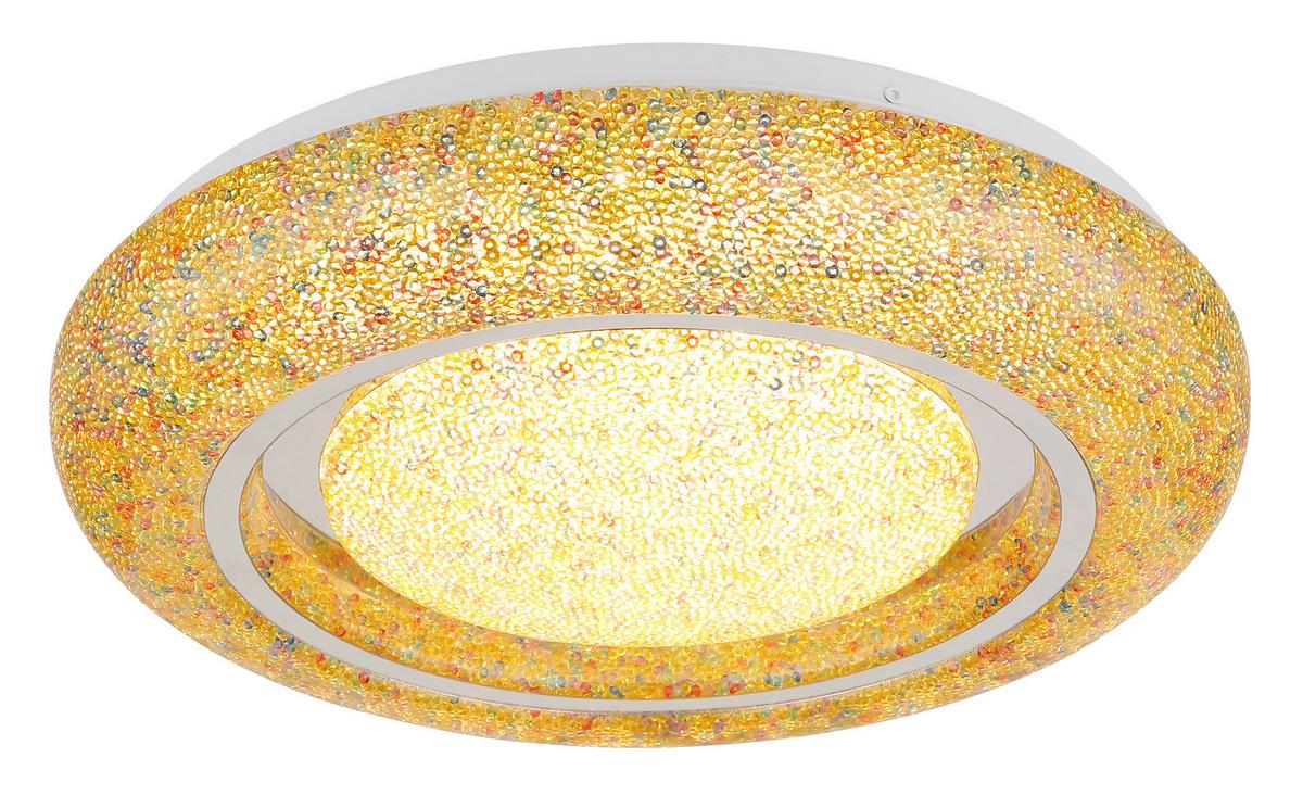 LED-Deckenleuchte 483111-24b Rada - Klar/Chromfarben, Basics, Kunststoff/Metall (38/7,5cm) - Globo