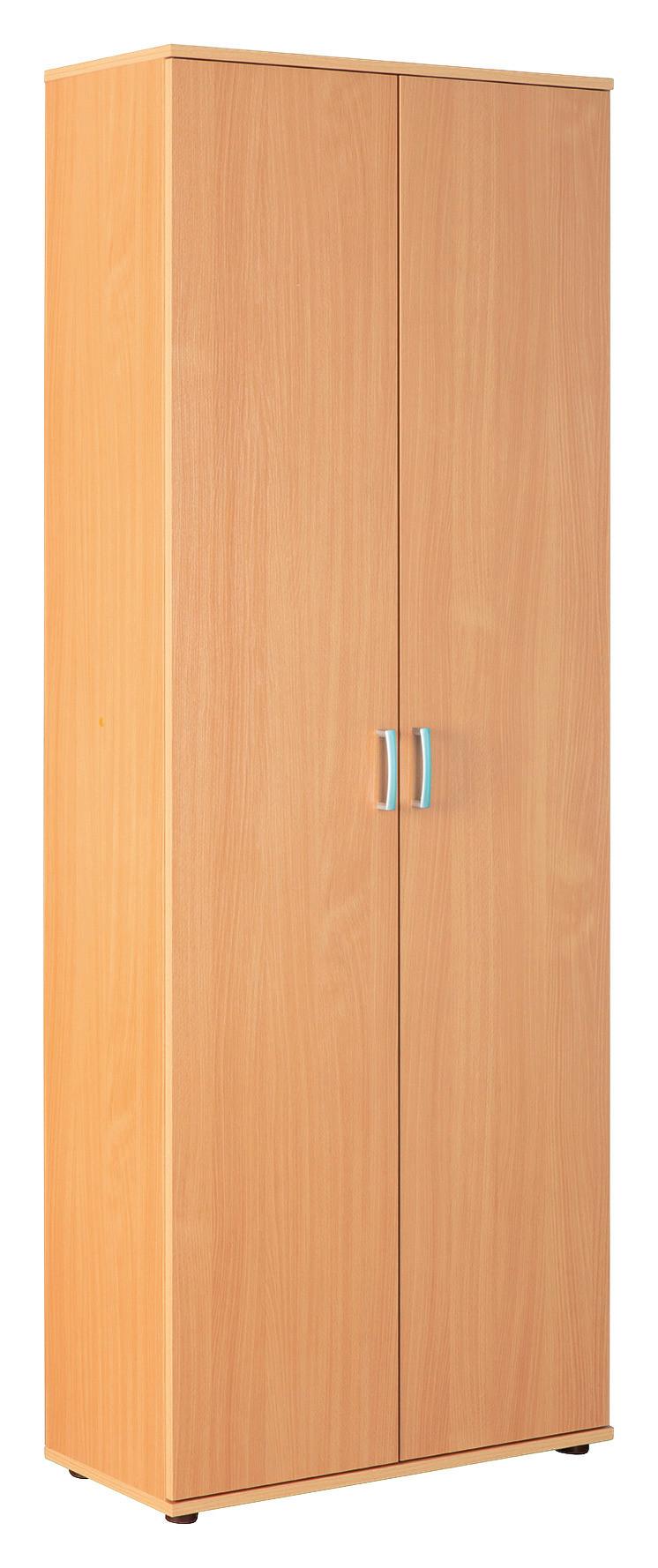 Mehrzweckschrank Vetra Buchefarben Dekor 70x189 cm - Buchefarben/Schwarz, Basics, Holzwerkstoff (70/189/34cm) - MID.YOU