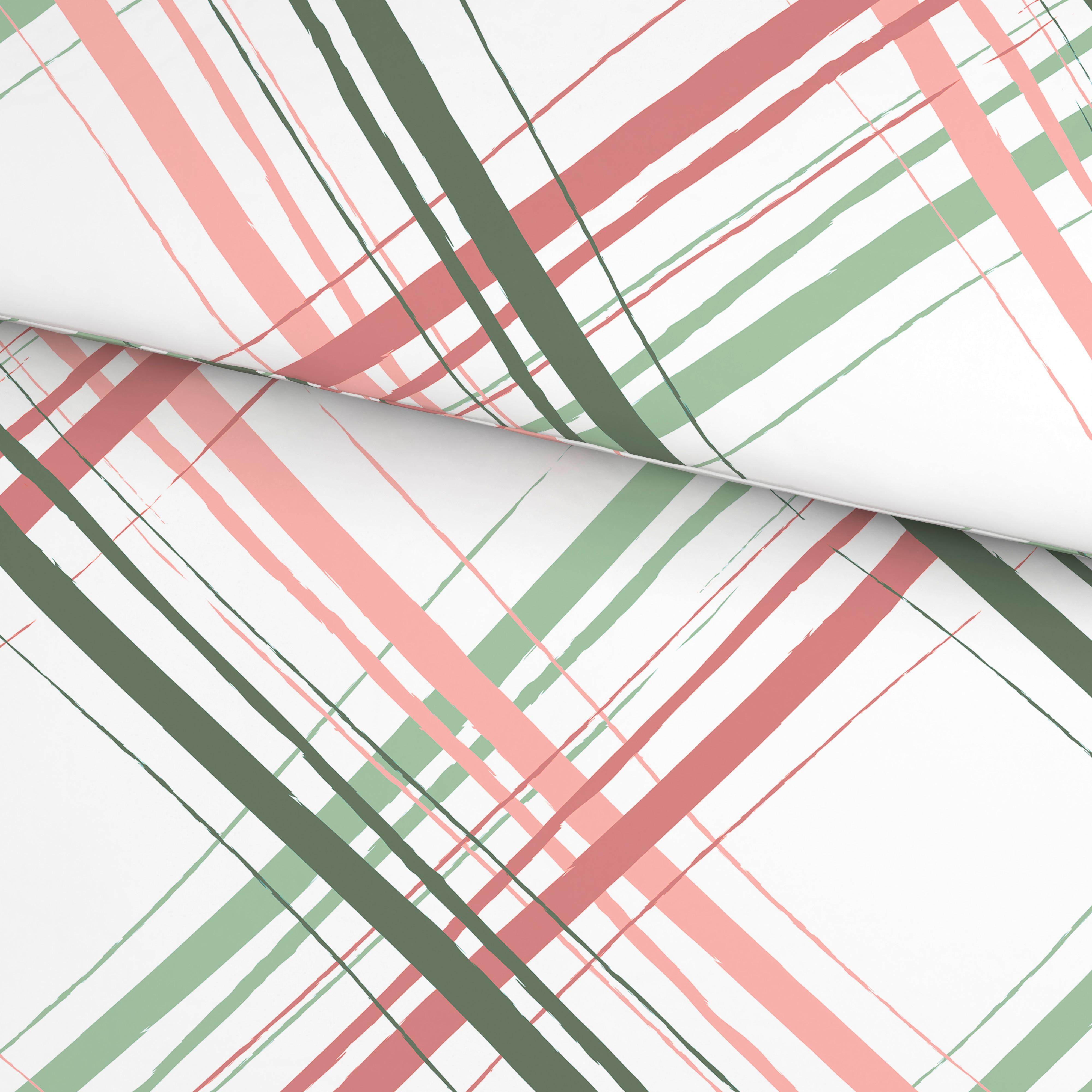 Bettwäsche Jule - Rosa/Grün, MODERN, Textil - Luca Bessoni