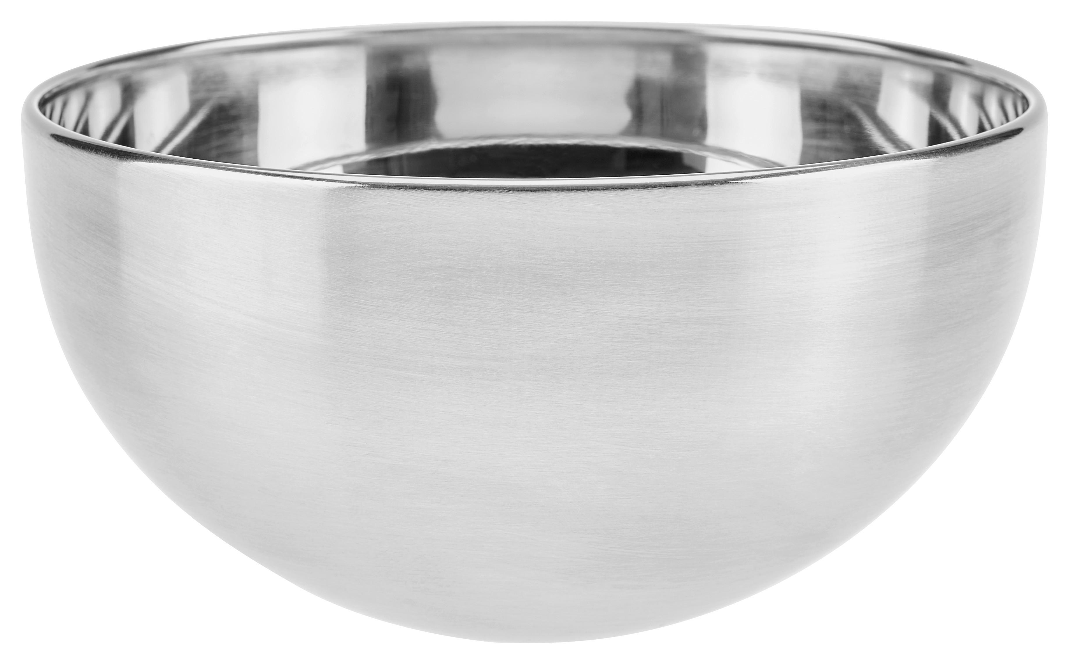 Edelstahlschüssel Enio DxH: 12,8x6,5 cm - Edelstahlfarben, MODERN, Metall (12/6cm) - Luca Bessoni