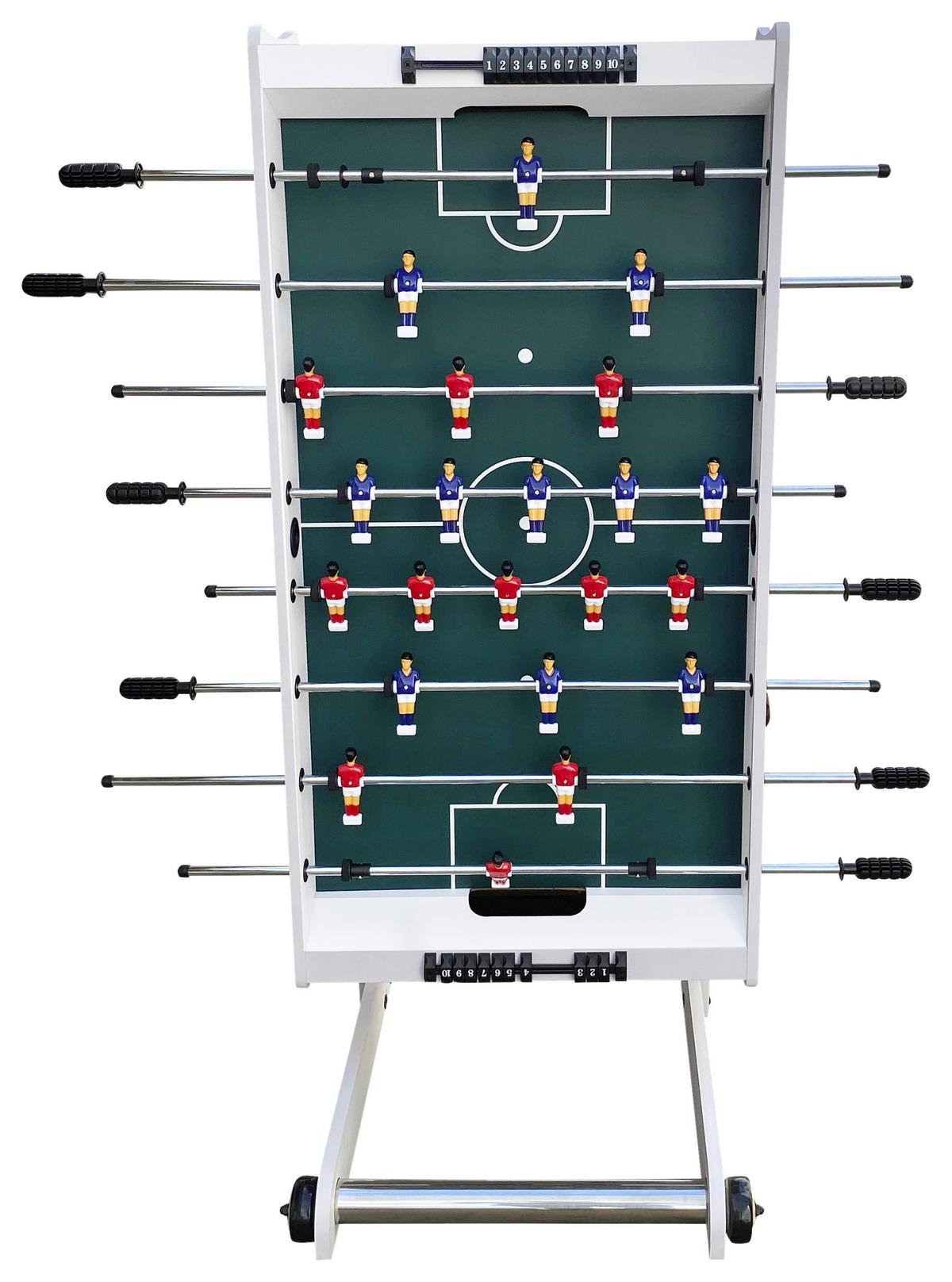 Tischfußball Cougar Holz Weiß 2 Bälle, Klappbar - Weiß, KONVENTIONELL, Holz (61/81/122cm) - Ambia Garden