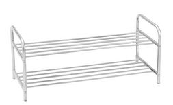 Cipőspolc Rogger - Ezüst, modern, Fém (82/38/33cm)