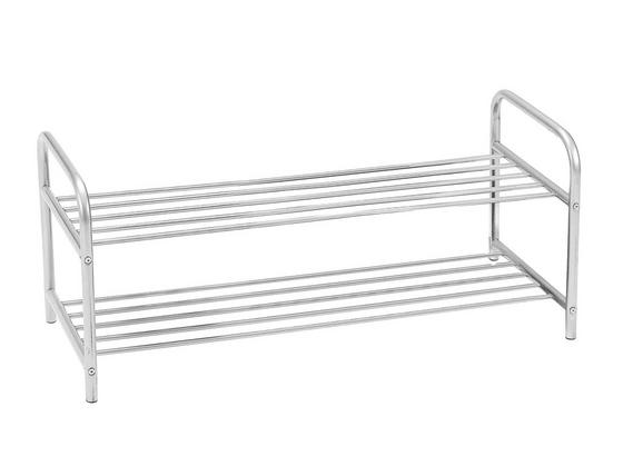 Regál Na Boty Rogger - barvy stříbra, Moderní, kov (82/38/33cm) Regál Na Boty Rogger - barvy stříbra, Moderní, kov (82/38/33cm)