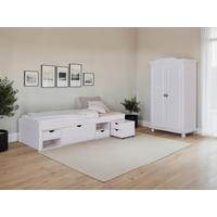 EINZELZIMMER Hedda Weiß 3-teilig - Weiß/Naturfarben, MODERN, Holz - MID.YOU