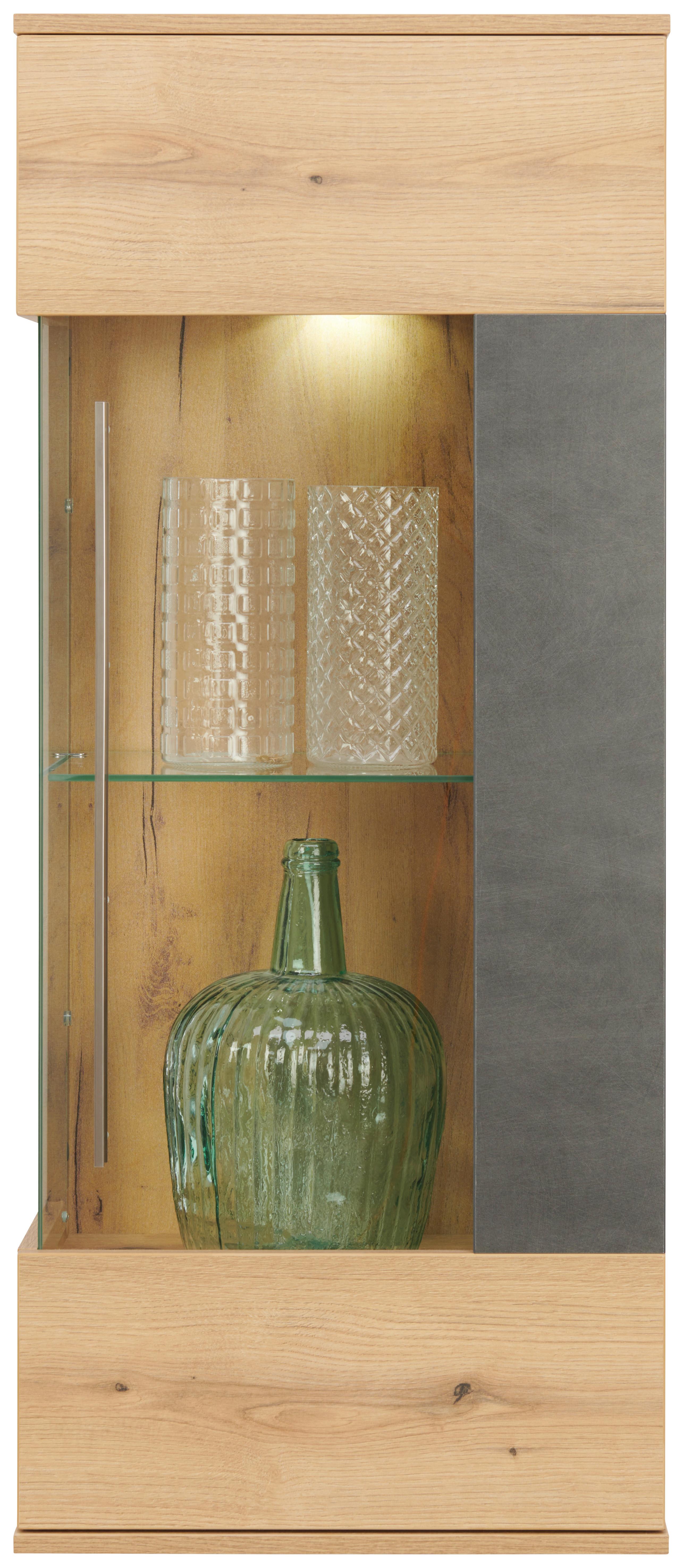 Hängevitrine Limit B: 53 cm Matera/Coast Evoke Eiche Dekor - MODERN, Glas/Holzwerkstoff (53/125/35cm)