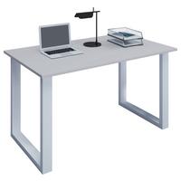 Schreibtisch Lona Grau/Weiß B: 80 cm - Weiß/Grau, MODERN, Holzwerkstoff/Metall (140/80/76cm) - MID.YOU