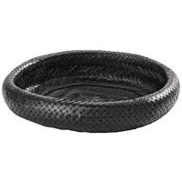 Dekorační košík Finn, Ø: 36cm - černá, přírodní materiály (36/8cm) - Modern Living