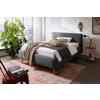 Polsterbett Mattis 140x200cm Anthrazit, inkl. Bettkasten - Eichefarben/Anthrazit, Design, Holz/Textil (140/200cm) - Livetastic