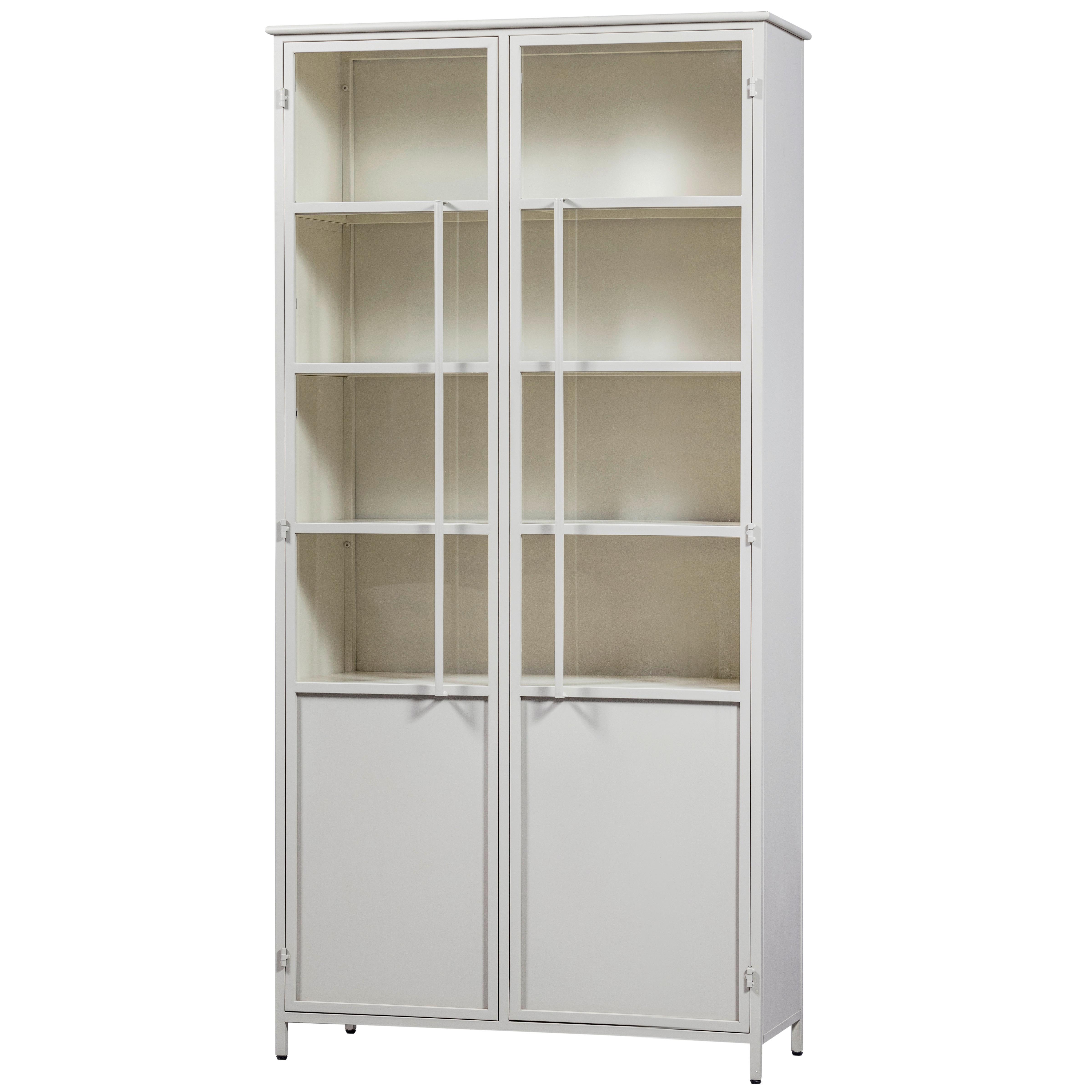 Vitrine Exhibit Sandfarben B: 96 Cm - Sandfarben, Design, Glas/Metall (96/200/40cm) - Livetastic