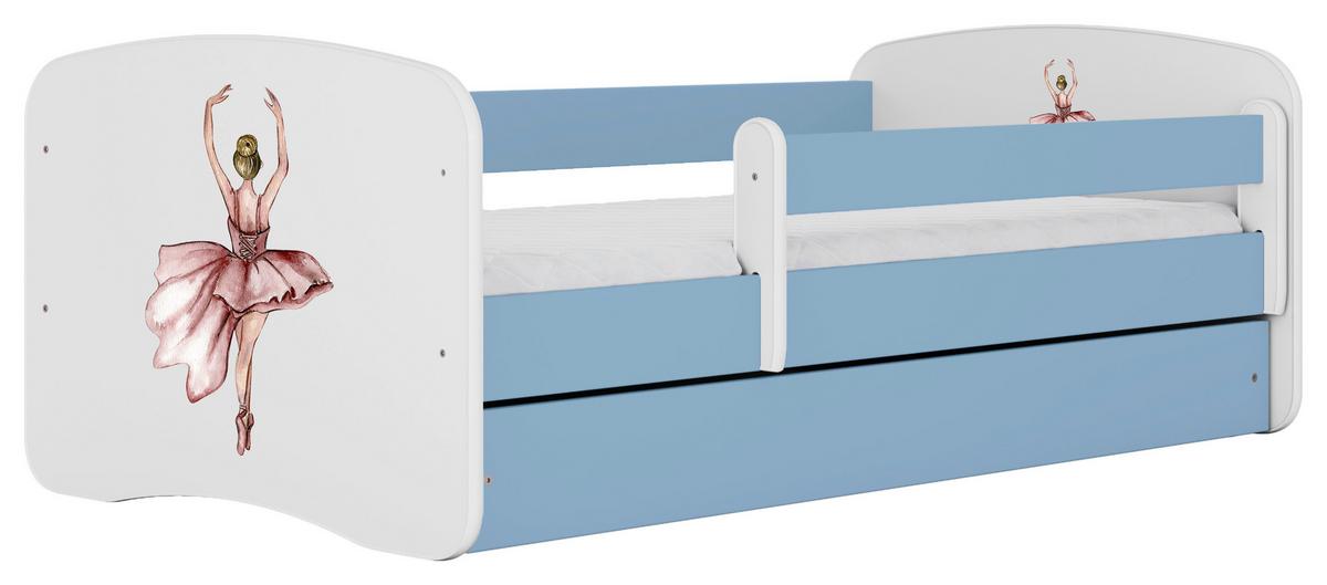 Kinder-/Juniorbett Babydreams inkl. Matratze 80x160 - Blau/Birkefarben, MODERN, Holz/Holzwerkstoff (80/160cm) - MID.YOU