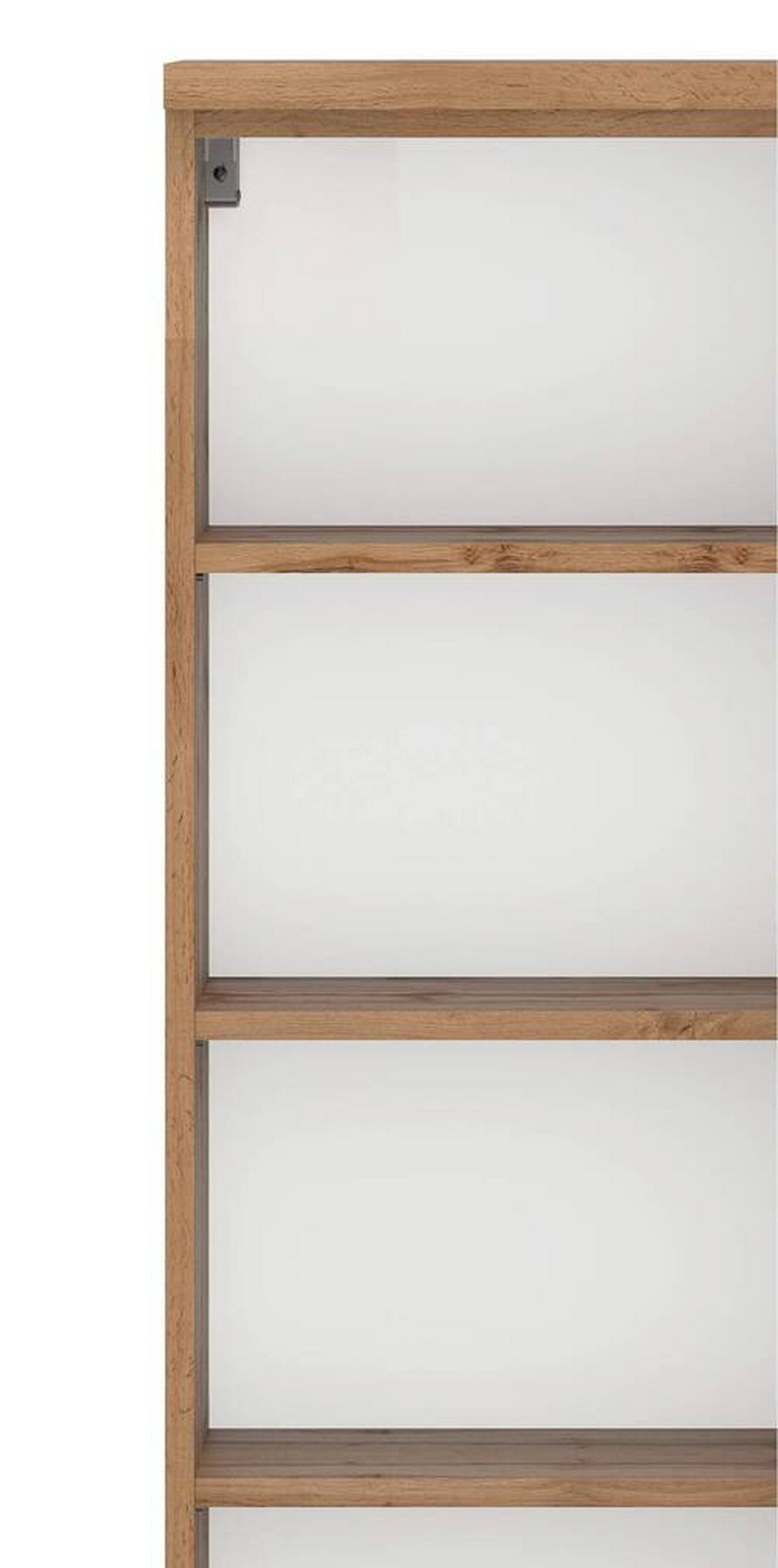 Midischrank Arosa B: 40 cm Weiß/Eiche Dekor - Silberfarben/Eiche Wotan, MODERN, Holzwerkstoff (40/130/35cm) - Held