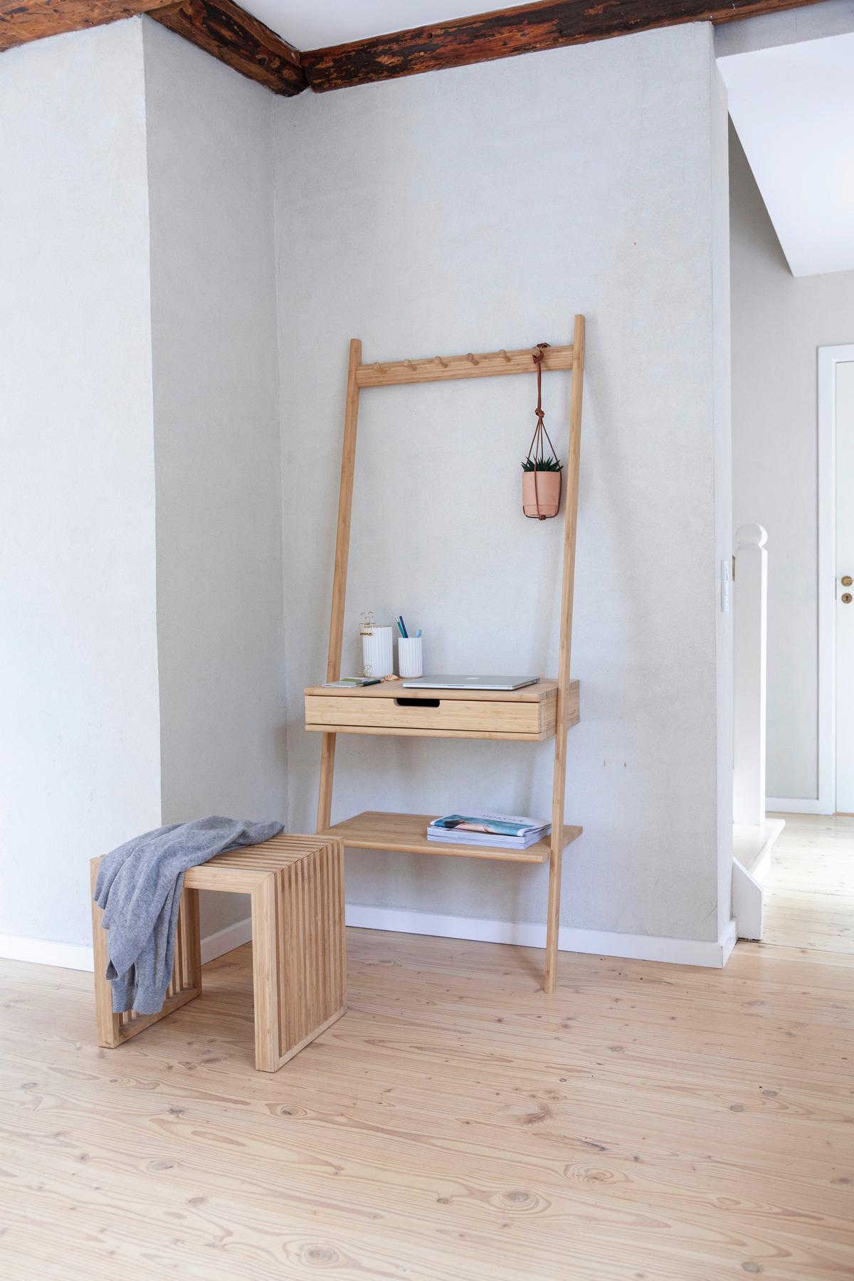 Garderobenpaneel Noble Wandständer - Naturfarben, Design, Holz (70/180/35cm) - MID.YOU