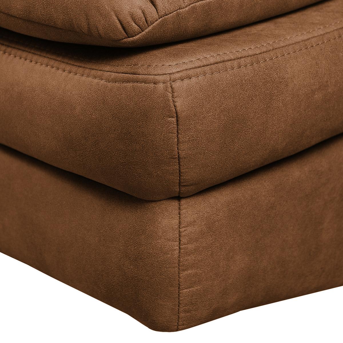 2-Sitzer-Sofa Jovanna, Cognac B: 198 cm - Cognac/Schwarz, Design, Textil (198/78/88cm) - MID.YOU