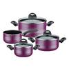 Kochtopfset Milano Color Metall, 4-teilig - Lila, Basics, Metall - GSW