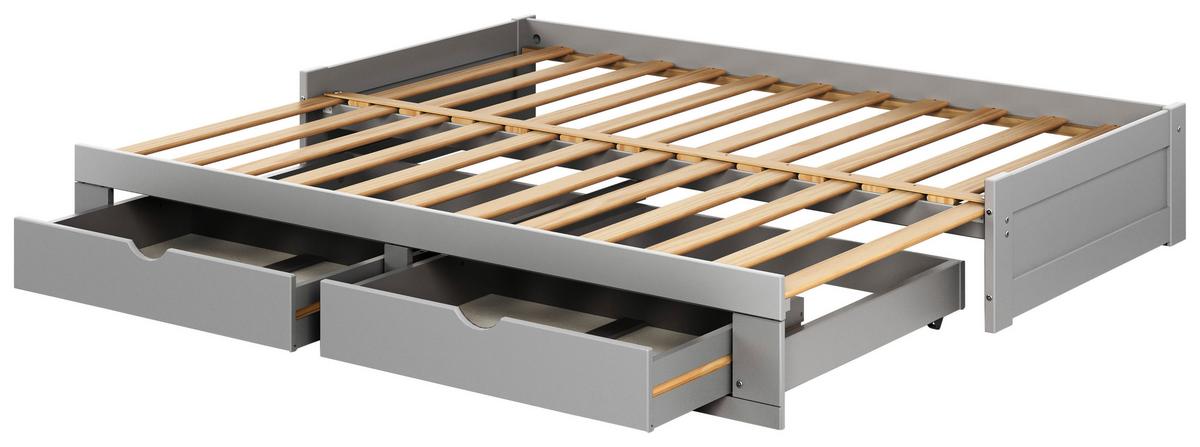 Ausziehbett Livio Ii - Grau, MODERN, Holz/Holzwerkstoff (90/200cm) - MID.YOU