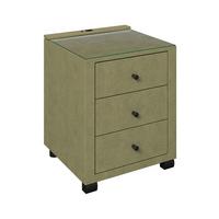 Nachtkästchen Elysia Grün, B: 48 cm - Grün, Trend, Glas/Holz (48/68/45,5cm) - Luca Bessoni