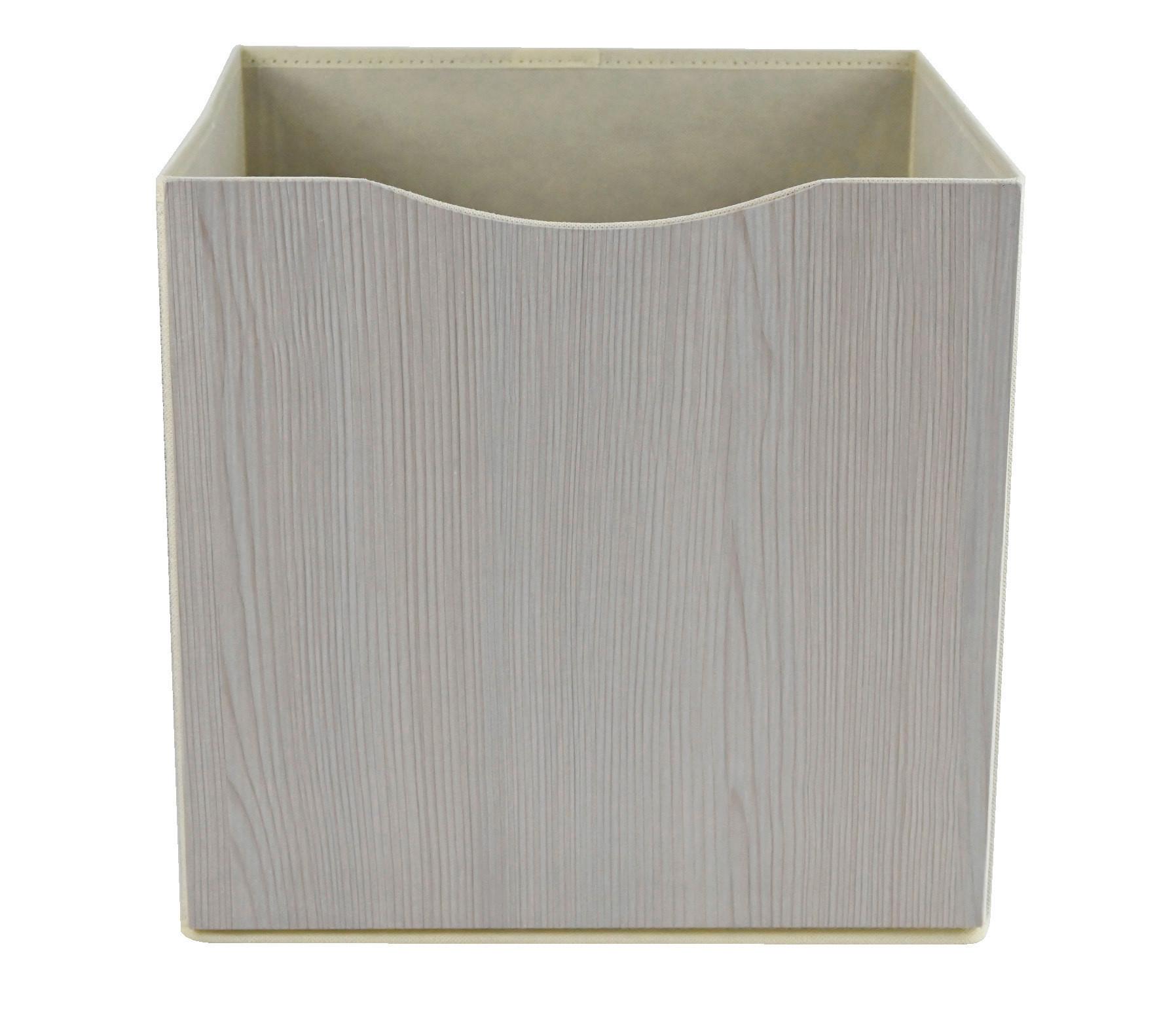 Skládací krabice BETTY - krémová, Konvenční, kompozitní dřevo/textil (33/33/32cm) - Mömax