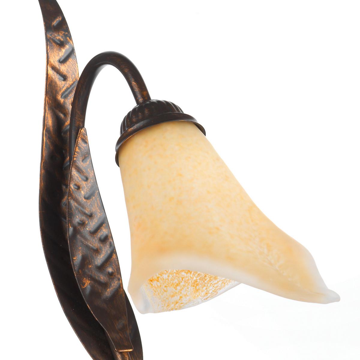 Tischleuchte 4230/L - Bronzefarben, KONVENTIONELL, Glas/Metall (25/38cm)