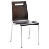 Besucherstuhl My Life Wenge teilmassiv - Wengefarben/Chromfarben, Basics, Holz/Metall (48/87/55cm) - MID.YOU