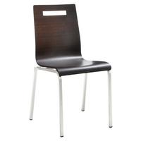 Besucherstuhl My Life Wenge teilmassiv - Wengefarben/Chromfarben, Basics, Holz/Metall (48/87/55cm) - MID.YOU