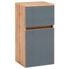 Unterschrank grifflos Helsinki B: 40cm Grau/Eiche Dekor - Eichefarben/Silberfarben, KONVENTIONELL, Glas/Holzwerkstoff (40/79/35cm) - Held