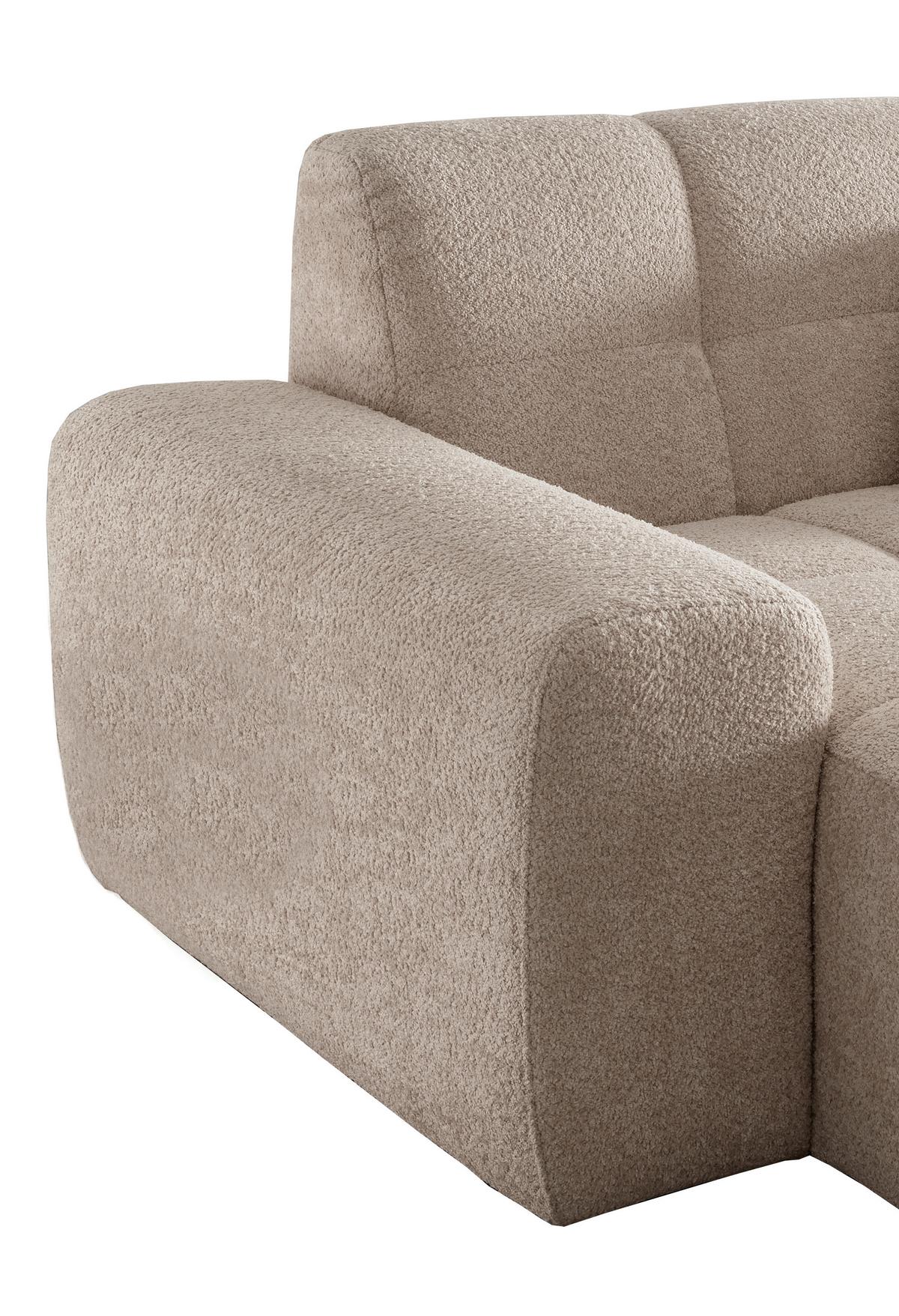 XXL-Sessel Bosco, Beige B: 181 cm - Beige/Schwarz, MODERN, Textil (181/87/155cm) - Livetastic