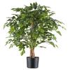 Kunstpflanze Ficus Benjamina H: 85 cm - Schwarz/Naturfarben, Design, Naturmaterialien/Kunststoff (85cm) - P & B
