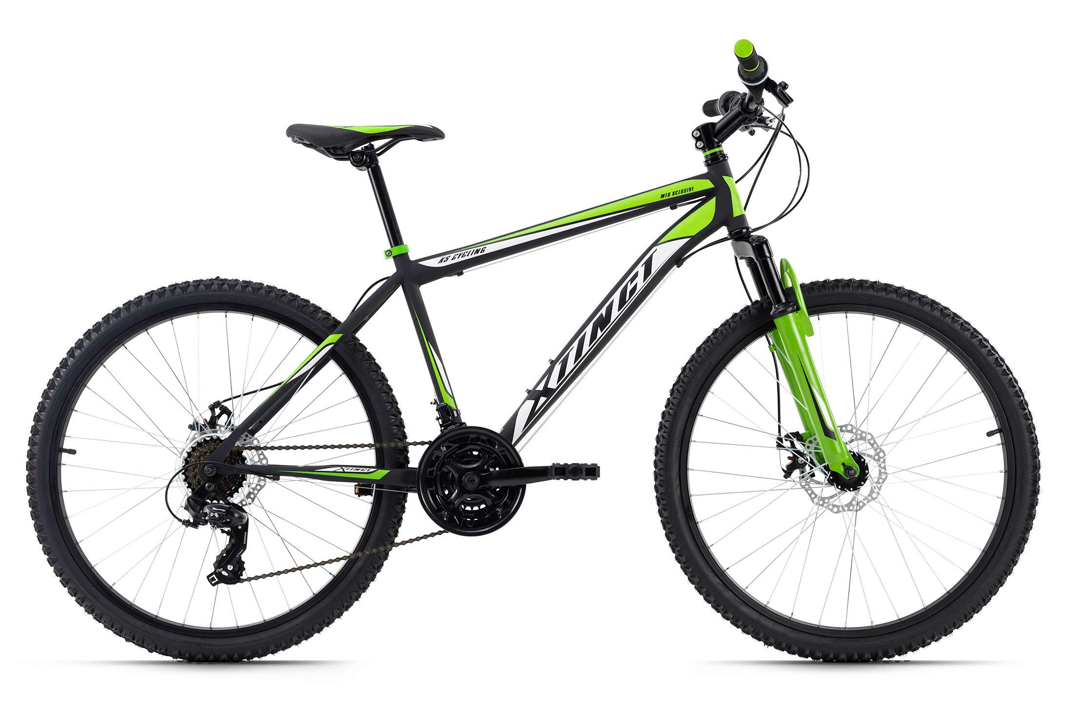 Mountainbike Hardtail 26 Zoll Xtinct 21 Gänge - Schwarz/Grün, Basics, Metall (180/70/80cm) - KS Cycling