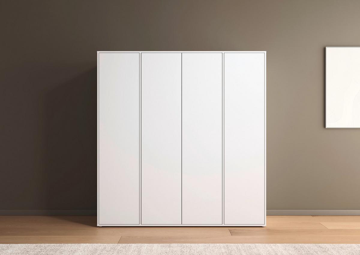 Drehtürenschrank Nabila Weiß B: 187 cm - Weiß, MODERN, Holzwerkstoff (187/194/53cm) - Rauch Möbel