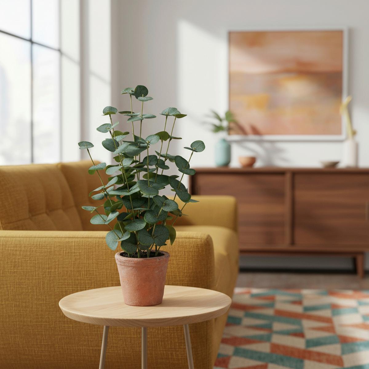 KUNSTPFLANZE Eucalyptus Grün B: 20cm - Bronzefarben/Grün, MODERN, Kunststoff (20/48/20cm) - MID.YOU