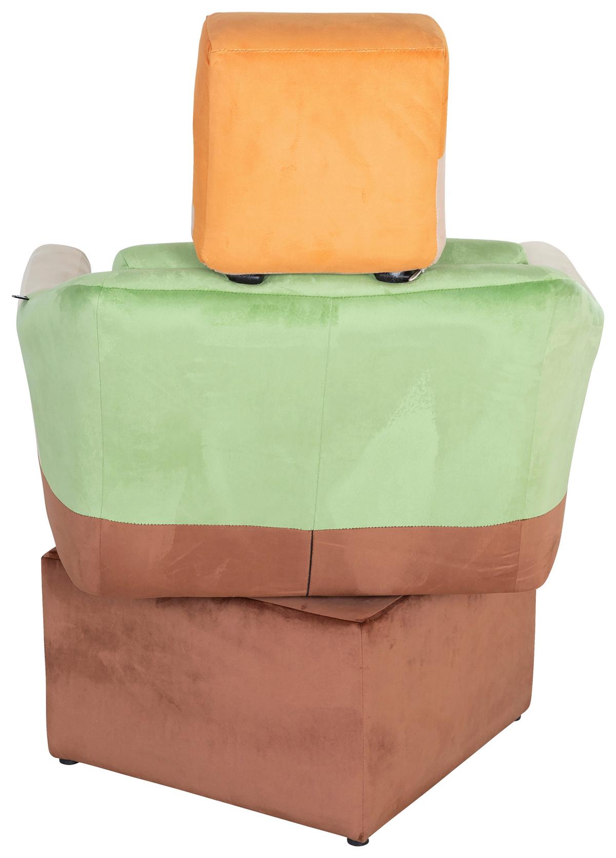 Polstersessel mit Armlehnen Minecraft Stoffbezug Bunt - Multicolor/Grün, MODERN, Holzwerkstoff/Textil (69/96/75cm) - Minecraft