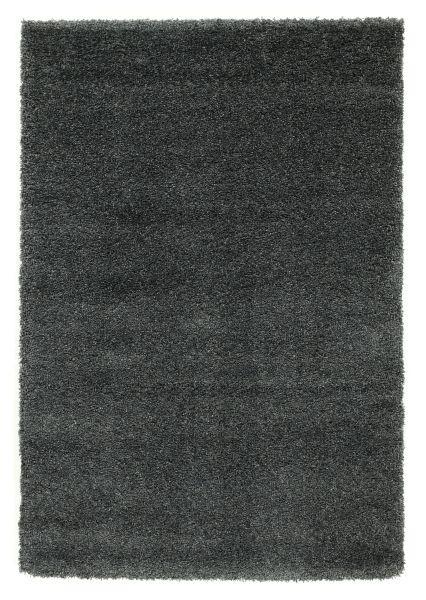 Hochflorteppich Fantasy Shaggy Dunkelgrau 80x150 cm - Dunkelgrau, KONVENTIONELL, Textil (80/150cm) - Novel