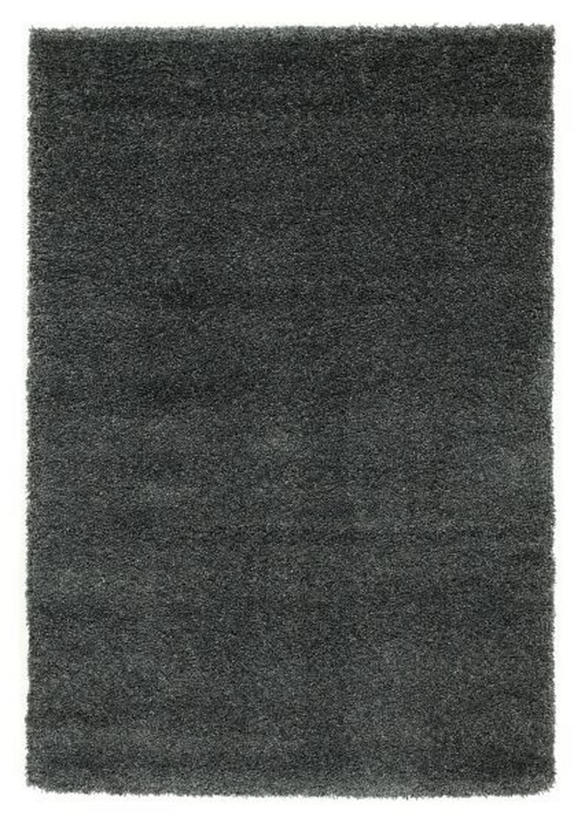 Hochflorteppich Fantasy Shaggy Dunkelgrau 80x150 cm - Dunkelgrau, KONVENTIONELL, Textil (80/150cm) - Novel