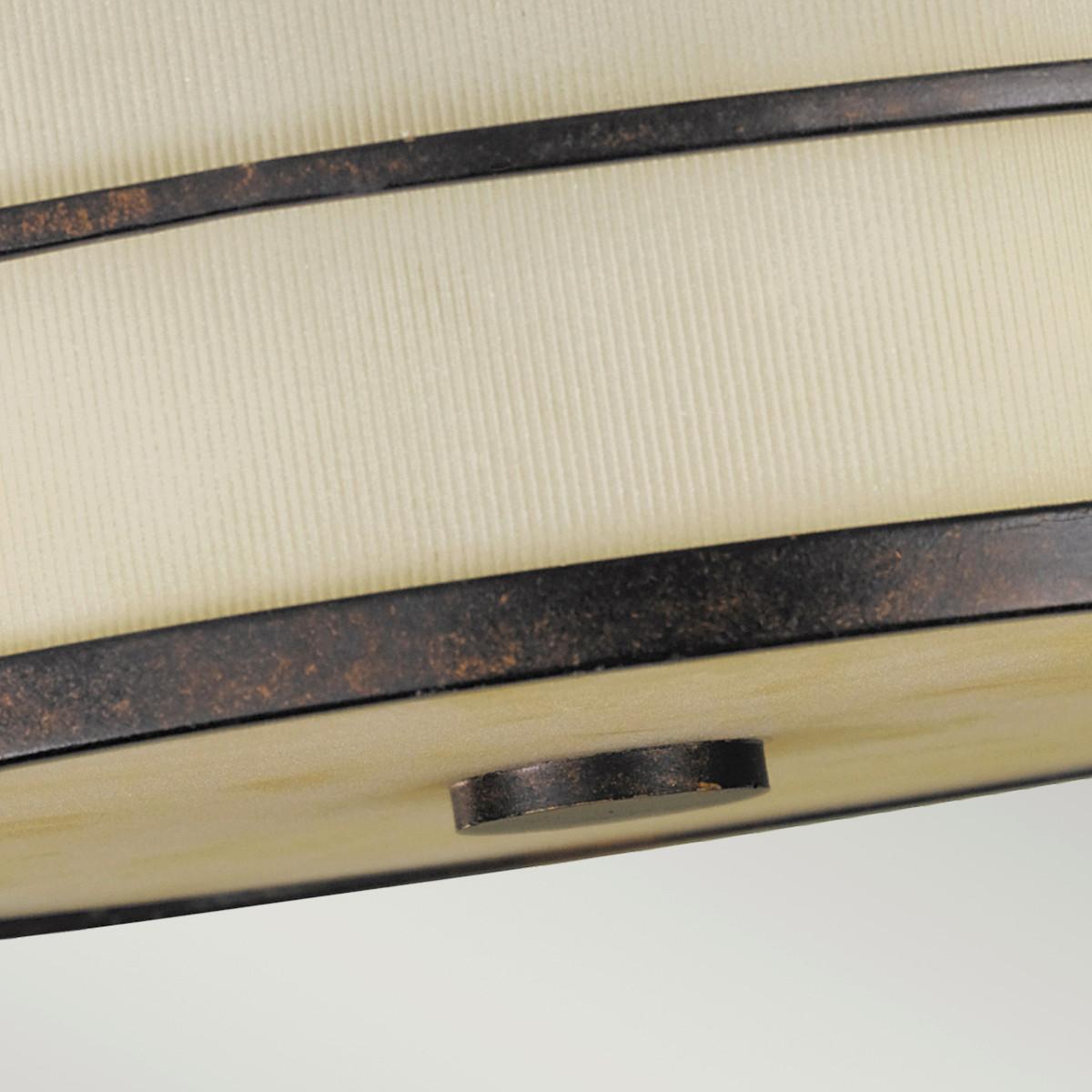 Deckenleuchte Fe-Fusion-Sf - Dunkelbraun/Bronzefarben, Natur, Metall (34.3/22.9cm) - Elstead Lighting